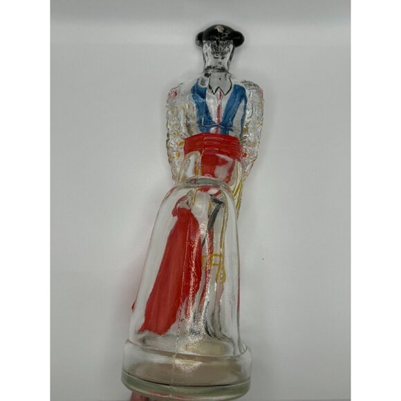 Brandy Empty Heavy Bottle Glass Solid Painted Matador Barcelona Decanter Spain - Picture 2 of 2